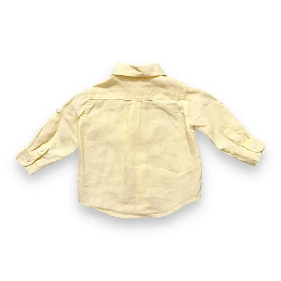 Janie & Jack | Infant Linen Button Down (6-12 mos) 🍋 - Picture 3 of 4